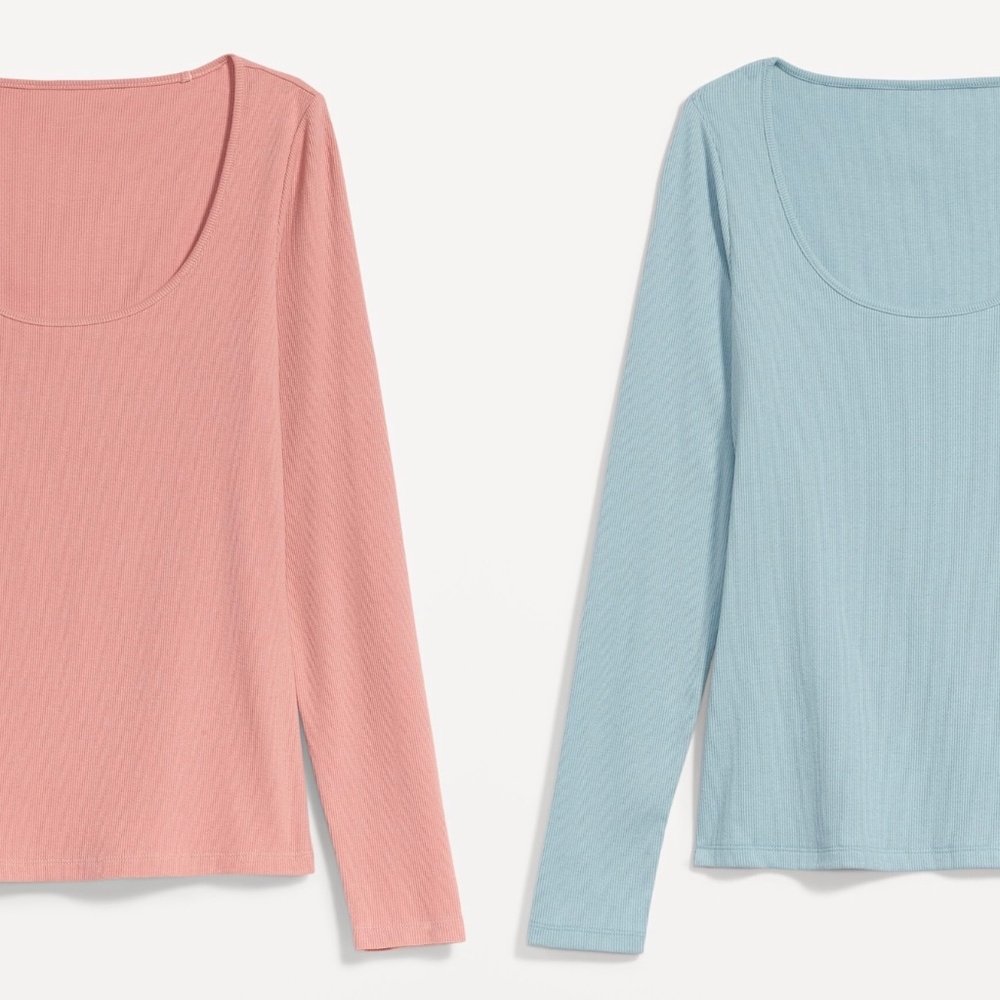 Old Navy Long Sleeve Tees - Pink and Blue